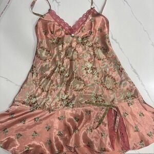Vintage Y2K Victoria's Secret Angels Satin Babydoll Slip Dress Small Fairycore
